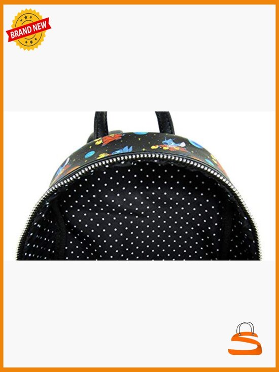 Faux Leather Mini Backpack with Stitch Print, Padded Straps